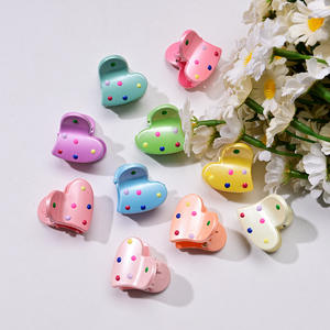 กิ๊บติดผมพลาสติกสีมากา<span class=keywords><strong>รอง</strong></span>ลายจุดรูปหัวใจขนาดเล็กหลากสีสัน - กิ๊บหนีบ<span class=keywords><strong>ผม</strong></span>ลายน่ารักสำหรับเด็ก ใช้เป็นเครื่องประดับ<span class=keywords><strong>ผม</strong></span>ในชีวิตประจำวัน - Product Image 3