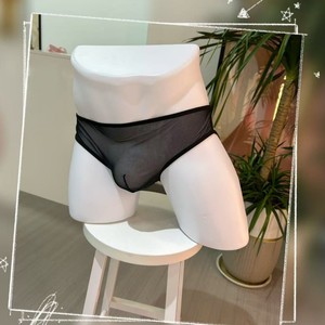 Nuovi Slip Sexy da <span class=keywords><strong>Uomo</strong></span> con Catena, Traspiranti in Rete Trasparente, Motivo Tinta Unita, in Poliestere, a Vita Bassa, Modello <span class=keywords><strong>Perizoma</strong></span> Aderente - Product Image 2