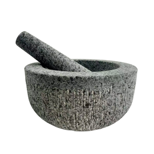 Juego <span class=keywords><strong>de</strong></span> <span class=keywords><strong>Mortero</strong></span> y Pilón <span class=keywords><strong>de</strong></span> Granito Hecho a Mano, Herramientas Duraderas para Moler Hierbas y Especias, 6 kg - Product Image 3