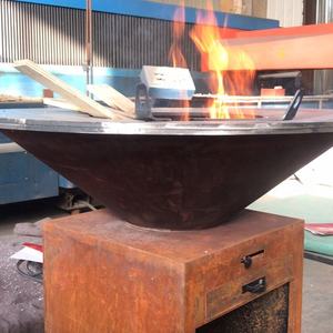 <span class=keywords><strong>Brasero</strong></span> d'Extérieur en Acier Corten, Foyer Bois et Charbon, Barbecue - Product Image 1
