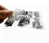 Tampons en silicone et acrylique personnalisés en usine, MOQ100, pour la fabrication de cartes, la décoration et l'artisanat du papier, tampons transparents