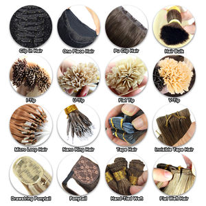 Estensioni di <span class=keywords><strong>Capelli</strong></span> Europei Lisci Naturali a Doppia Trama, Durata 7 Anni, 15A <span class=keywords><strong>Biondo</strong></span> Ghiaccio, Cuticola Allineata, Remy, Annodate a Mano - Product Image 5