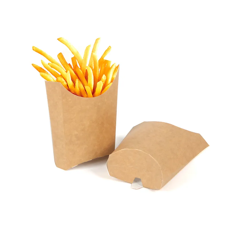 Umweltfreundliche Box für Pommes frites zum Mitnehmen lebensmittelpapierpapierpapier mit mattiertem Laminations- und UV-Schutz für Verpackung