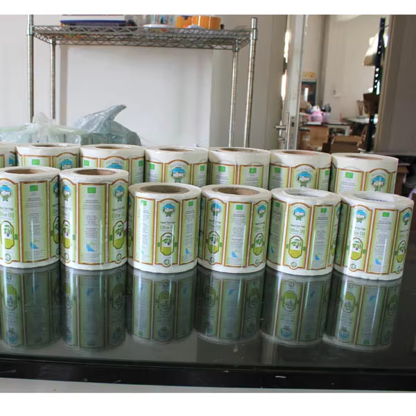 Custom Printing Roll Paper Food Sticker Self Adhesive Products Bottle Labels