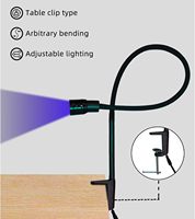 Fuß pedal Gel UV LED Flash Cure Nägel und Wimpern verlängerung Lampe Black Desk Clamp