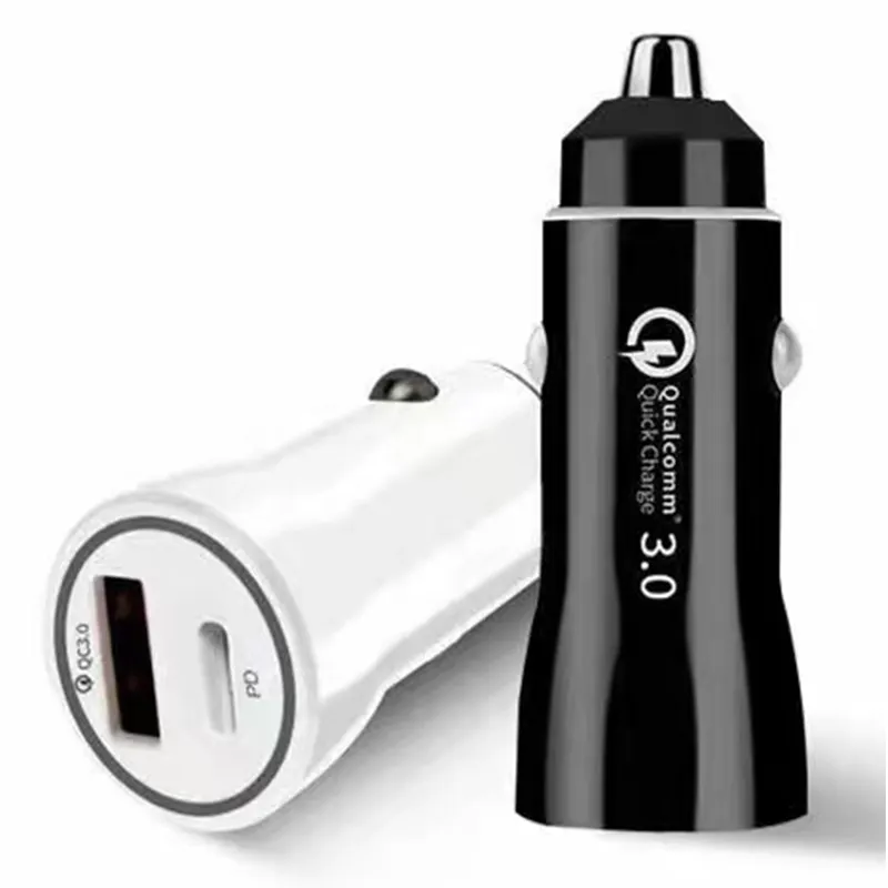 38W Mini Car Charger Quick Charge PD20W QC3.0 amazon hot sell dual port car charger For Huawei for Xiaomi for iPhone 14 13 Pro