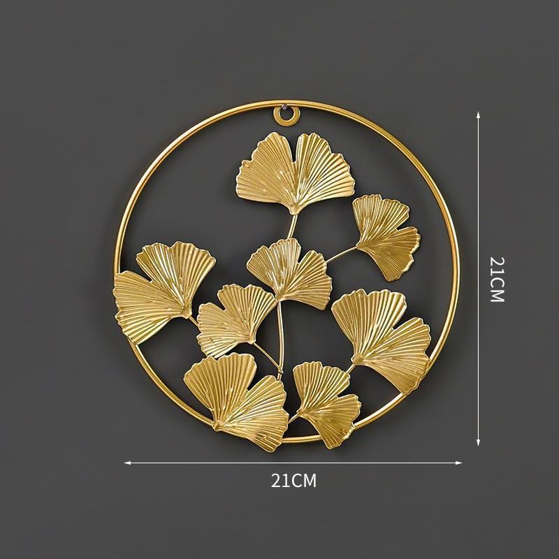 Cerchio di foglie di ginkgo dorato