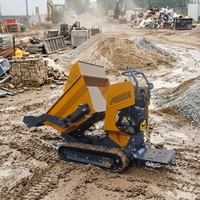 KC500 500kg Mini-Raupendumper Euro 5 Koop Dieselmotor Hydraulischer Selbstentlader Kleiner Kettentransporter für Landwirtschaft und Bau