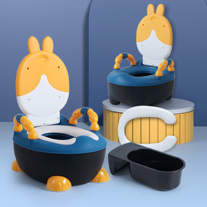 Siège d'apprentissage de la propreté Lebonni pour tout-petits avec poignée et design lapin, chaise de toilette en plastique pour garçons, filles et enfants, utilisation en salle de bain - Product Image 4