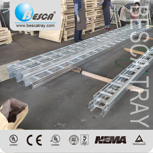 سلم كابلات فولاذي مجلفن بالغمس الساخن طراز BESCA BL من يانغزهونغ بريدج، مقاس 300×100، سلم درجات، سعة تحميل 500 كجم لـ 46 كابل - Product Image 3