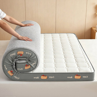 Matelas Queen orthopédique de conception européenne avec tissu tricoté hypoallergénique et respirant, écologique, pliable et enroulable dans une boîte