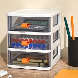 PP Plastic Multifunction <b>Desk</b> Organizer Injection Molded Rotating Storage Box 1-3L Capacity <b>Foldable</b> Cosmetic Cabinet Office - Product Image 1