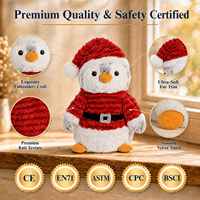 Peluche pingouin personnalisée CE ASTM, design sur mesure, rembourrée en coton, jouet en peluche doux pour enfants, coussin pingouin pour bébé