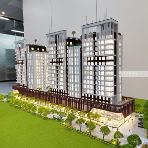 Maquette architecturale professionnelle à l'échelle, éclairage LED personnalisé, maquette d'urbanisme, création de maquettes 3D pour l'immobilier - Product Image 3