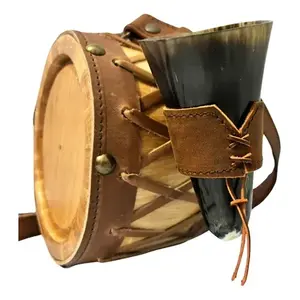 Cantimplora de Madera Estilo Barril de 1L con Correa para el Hombro, Ligera, para Uso en Exteriores - Product Image 4