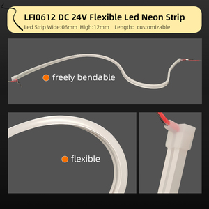 Lfi0612 Tùy Chỉnh 24V DC Silicone Trắng <span class=keywords><strong>Led</strong></span> Neon Đèn Linh Hoạt Dải Ánh Sáng Cho Nhà Trong Nhà Nhà Bếp Tủ Quần Áo Trang Trí - Product Image 3