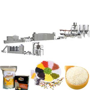 Machine à souffler le riz instantané auto-chauffante à l'argent - Ligne commerciale de farine de riz régénérée nutritive sans cuisson, automatique et de haute performance - Product Image 1