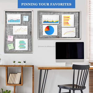 KBW Tableau d'affichage verrouillable de 36x24 pouces, tableaux d'affichage fermés, encadrés en aluminium - Product Image 4