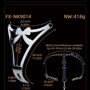 New Design Butterfly Design Female Metal Chastity <b>Belt</b>, Adjustable Stainless Steel Bondage Device for Women - Product Image 6