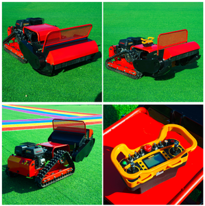 Cortadora de césped industrial autopropulsada a gasolina con control remoto, doble cilindro, 4 tiempos, 420cc, tipo oruga, para huertos - Product Image 5