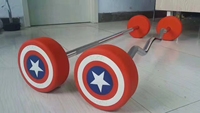 Fabricant de barres d'haltères/barres d'haltères en PU à tête ronde fixe Captain America pour l'entraînement en salle de sport à Dezhou