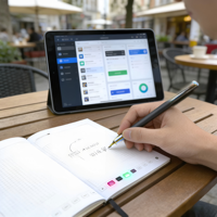 Stylo intelligent métallique haut de gamme à IA, le plus vendu, avec attraction magnétique et pointe remplaçable pour la synchronisation papier-écran