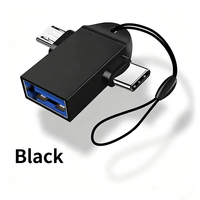 Adaptador OTG 2 en 1, Convertidor USB a Tipo C y Micro USB, Conector USB 3.0 Hembra a Micro USB Macho y USB C Macho para Tablets