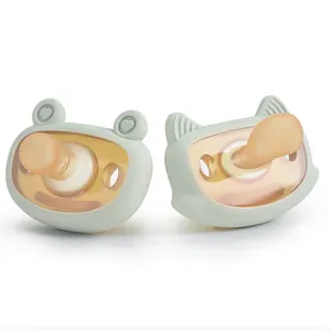 Wholesale Logo Custom Natural LSR BPA Free Soft Food Grade Silicone EN1400 Approval Baby Pacifier Dummy Soother Teat