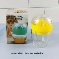 Presse-agrumes manuel pour citron, portable, pour usage domestique, emballage en boîte de couleur