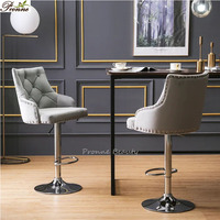 Luxus Nordic Tilford Rustikal Drehbar Pink & Gold Samt Verstellbar Beauty Spa Salon Höhe Barhocker