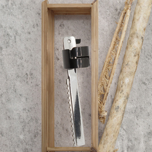 Afeitadora Clásica Manual de Acero Inoxidable para Barba, Herramienta de Peluquería con Mango de Madera, Afeitadora Plegable para Hombre con Cuchilla Desechable - Product Image 3