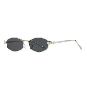 Nuevo estilo de gafas de sol con montura pequeña de metal para mujer, protección UV400, borde poligonal, ligeras, a la moda, tipo 3 - Product Image 1