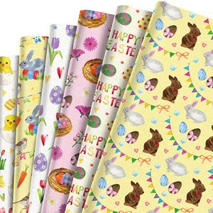 Huancai 12 PCS <strong>Easter</strong> <strong>Wrapping</strong> <strong>Paper</strong> Sheets Bunny Eggs Gift <strong>Wrapping</strong> <strong>Paper</strong> Flat DIY Craft Art <strong>Paper</strong> for Spring Party Supplies - Product Image 1