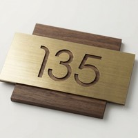 Plaque de numéro de chambre d'hôtel personnalisée, signalétique de chambre en acrylique, aluminium, acier inoxydable, signalétique de porte de chambre d'hôtes