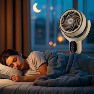 Ventilateur sur pied à circulation d'air à faible bruit, réglable en hauteur, avec télécommande et commande vocale, 3 pales, extensible en 3D – Offre Spéciale - Product Image 6