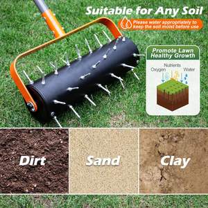 Nouvelle vente chaude Rolling Lawn Punch Punch Multifonctionnel détachable Garden Garden Soil Loosener - Product Image 5