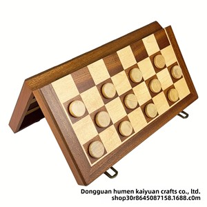<span class=keywords><strong>Jeu</strong></span> de société 3 en 1 de luxe, échecs, backgammon, dames, pour adultes et enfants, portable, pliable, magnétique, plateau en bois massif de haute qualité - Product Image 4