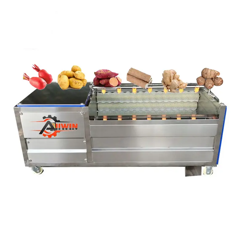 מברשת סחורה מכונת קילוף טארו מכונת ניקוי ירקות שורש תפוחי אדמה מכונת קילוף לניקוי ג'ינג'ר
