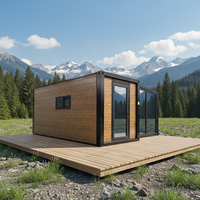 Casa Container Espandibile Monopiano da 20 Piedi, Stanza Prefabbricata, Villa Modulare Moderna in Acciaio e Pannelli Sandwich per Esterni
