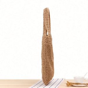 Bolso de Playa de Paja para Mujer, Tejido a Crochet, Hecho a Mano, de Gran Capacidad, para Vacaciones en la Playa, Venta al Por Mayor - Product Image 3