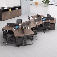 Bureau moderne en forme de L à 120 degrés Poste de travail modulaire en bois spécial simple pour bureau à domicile Bureau personnel Bureau/Cloison de bureau