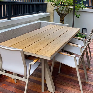 Conjunto de Mesa y Sillas para Restaurante, Muebles Modernos de Patio para Hotel, Mesa y Sillas de Comedor de Aluminio para Exteriores - Product Image 3