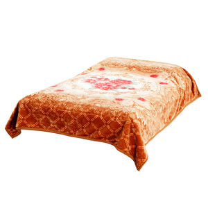 Promoción nuevo diseño estilo coreano 200x240cm doble capa impresa flor Rashel manta impermeable de punto ecológico 7,5 KG Hotel - Product Image 6