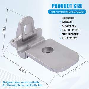 Charnière de porte de sèche-<span class=keywords><strong>linge</strong></span> MEF62782201, pièces de sèche-<span class=keywords><strong>linge</strong></span> compatibles avec L-G Ken-more Elite, pièces de rechange pour sèche-<span class=keywords><strong>linge</strong></span> PS11711929 - Product Image 2