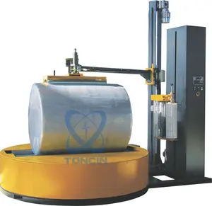 High efficiency reel type pallet wrapping machine