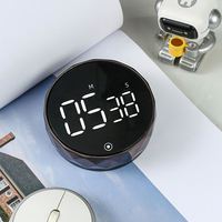 Minuteur numérique rond, chronomètre électronique LED HD, pour l'étude, la méditation, le fitness, compte à rebours, alarme, gadget de cuisine, fournitures pour la maison