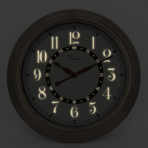 Relógio de parede iluminado de metal de 18 polegadas, grande, para decoração de jardim, com termômetro e umidade, à prova d'água - Product Image 2