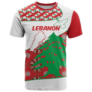 Quá khổ người đàn ông của tùy chỉnh lebanese cờ in T-Shirt cá nhân cedrus libani cho lebanon Ngày Độc Lập Thể Thao Dệt vải - Product Image 4