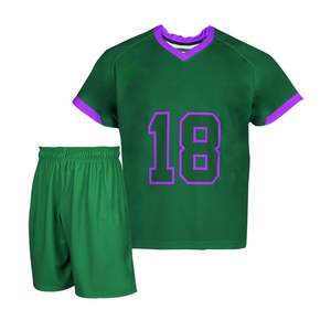 Tenues de lacrosse d'entraînement pour équipes sportives, grandes tailles, haute qualité, col en V, manches courtes, 100 % polyester, logo personnalisé, le meilleur - Product Image 1
