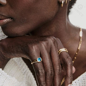 Gemnel 925 <b>Silver</b> Design Fashion Sparkling Stone <b>Ring</b> <b>Chunky</b> <b>Ring</b> - Product Image 4